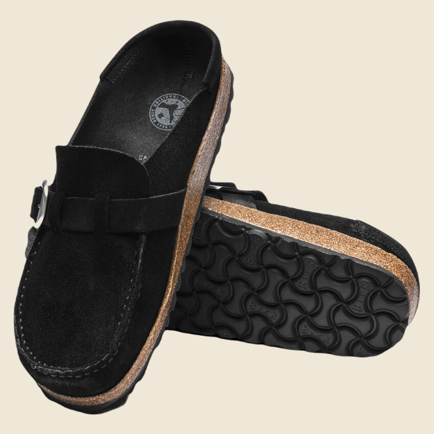 Buckley Slide - Black Suede - Birkenstock - STAG Provisions - W - Shoes - Sandals