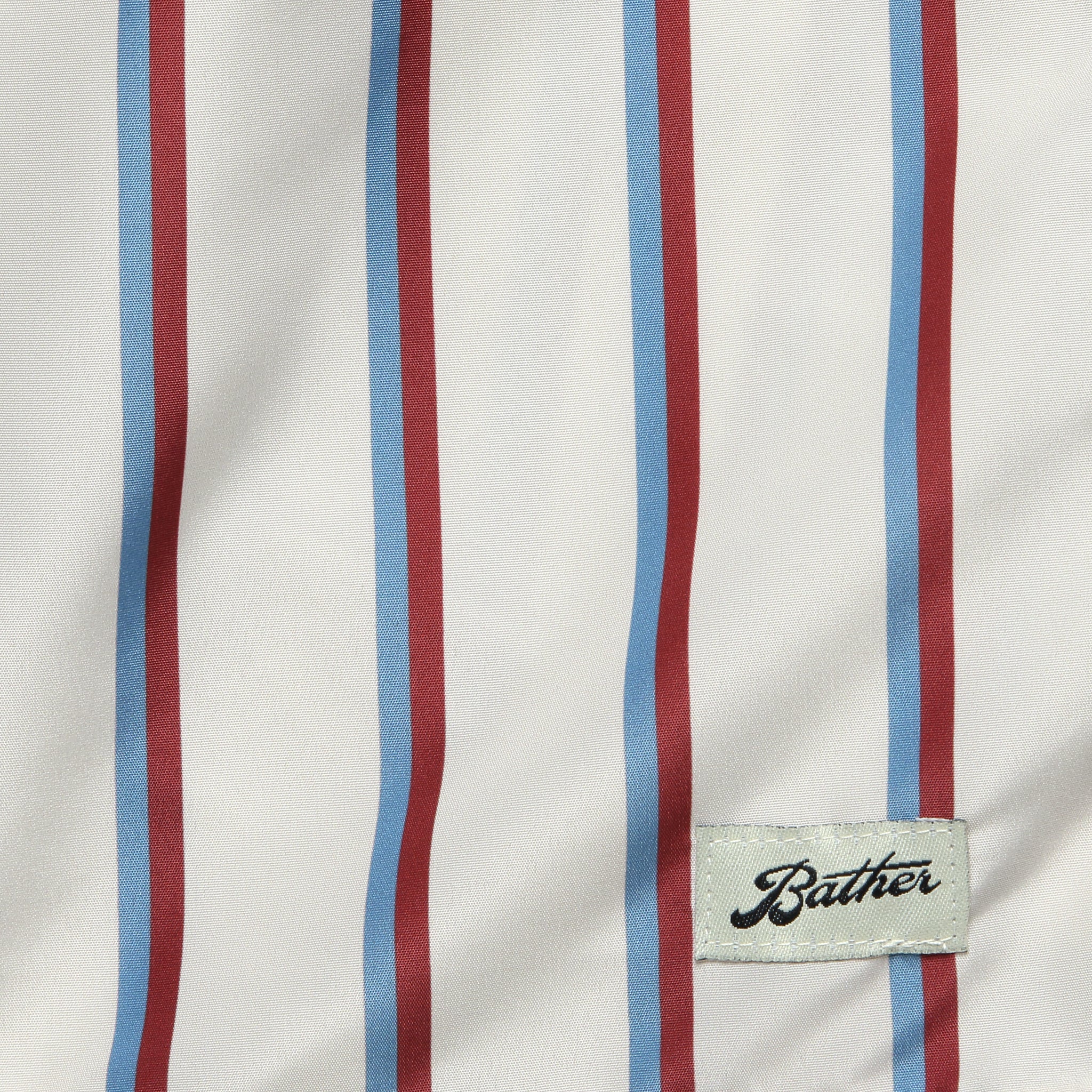 
                          Fine Stripe Swim Trunk - White/Red/Blue - Bather - STAG Provisions - Shorts - Swim
                        