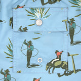 Cowboy Print Swim Trunk - Light Blue - Bather - STAG Provisions - Shorts - Swim