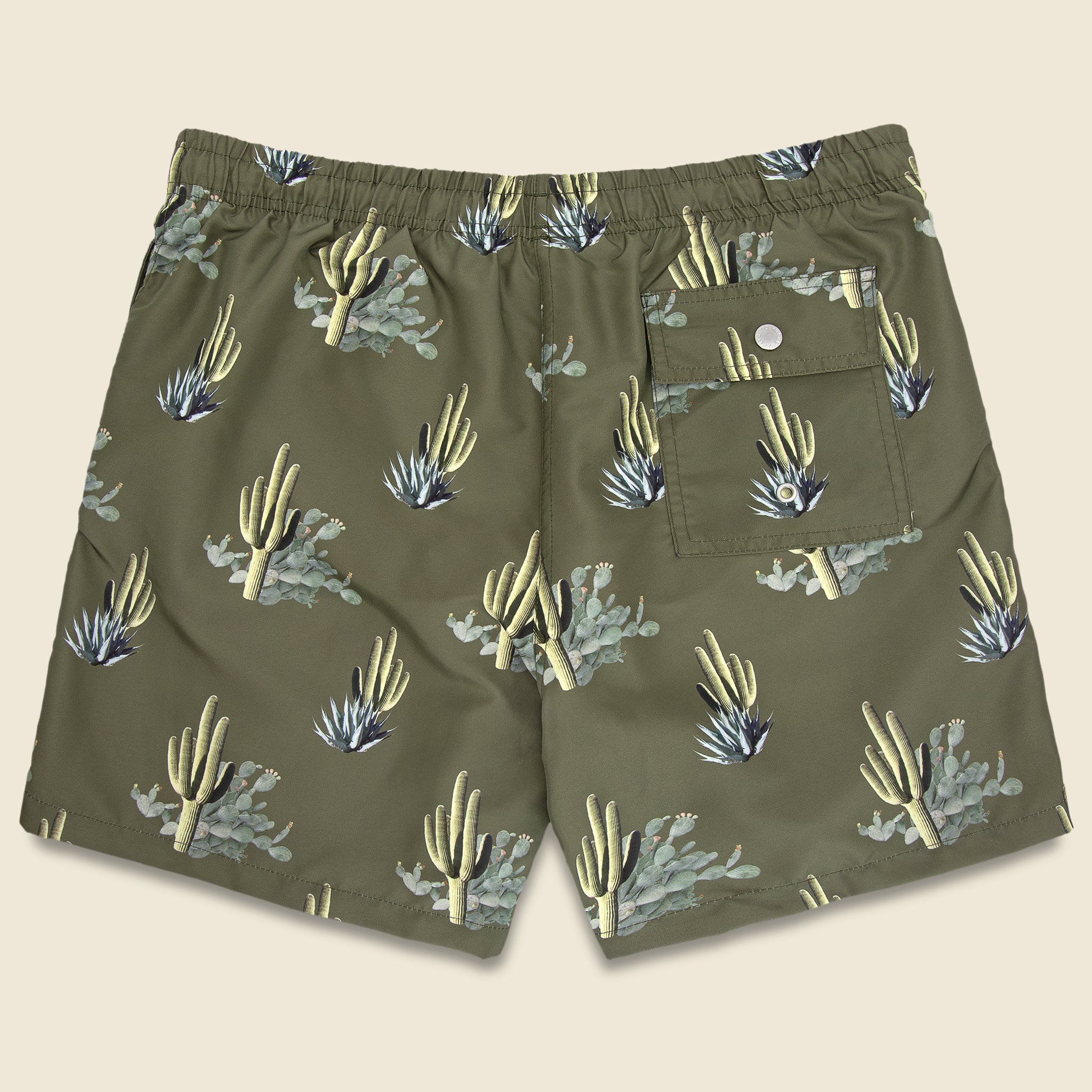 
                          5.5&quot; Cactus Print Swim Trunks - Dark Green - Bather - STAG Provisions - Shorts - Swim
                        