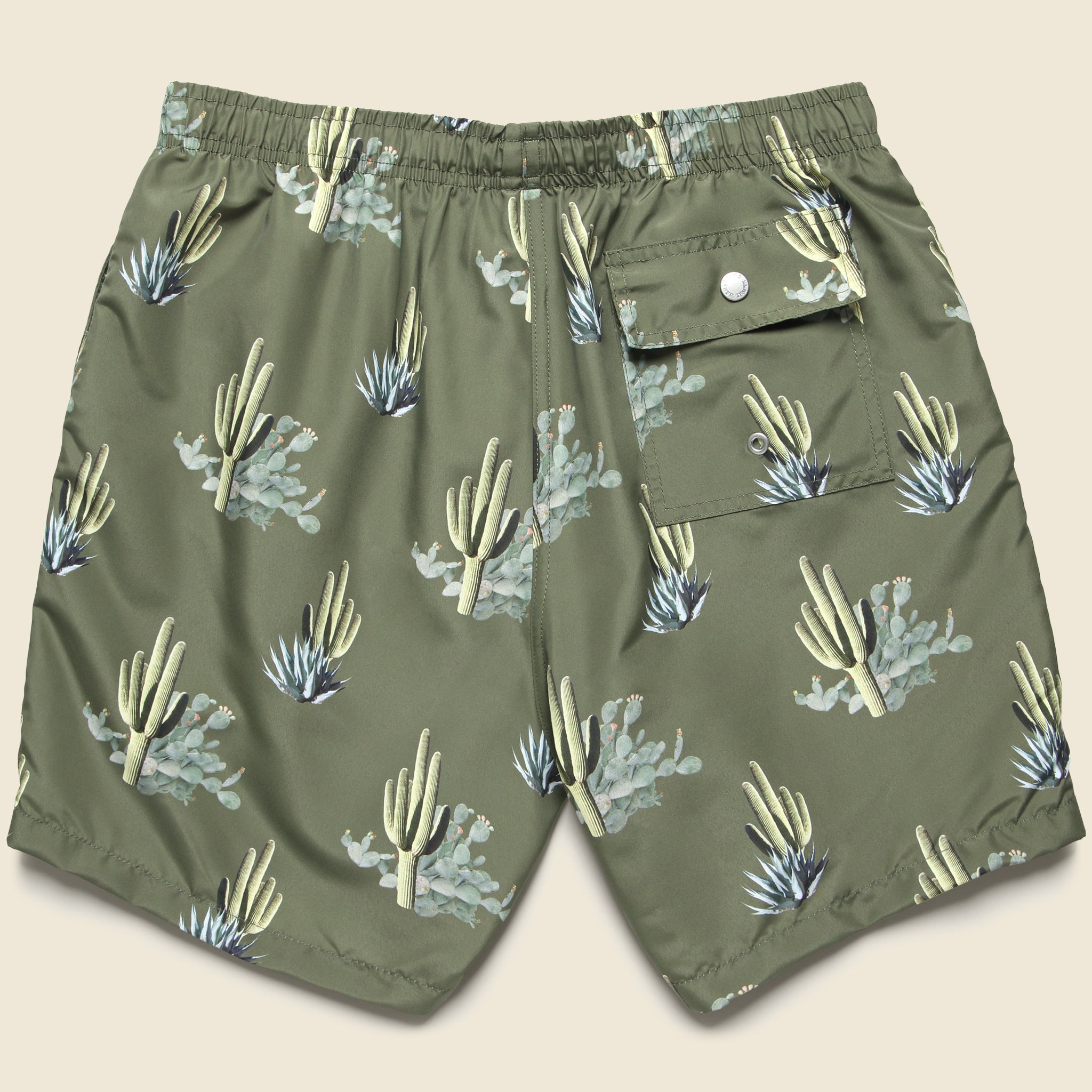 
                          5.5&quot; Cactus Print Swim Trunks - Dark Green - Bather - STAG Provisions - Shorts - Swim
                        