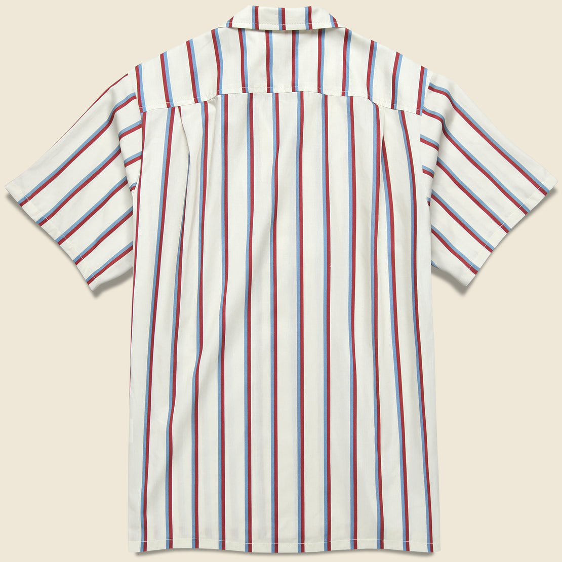 Fine Stripe Camp Shirt - White/Red/Blue