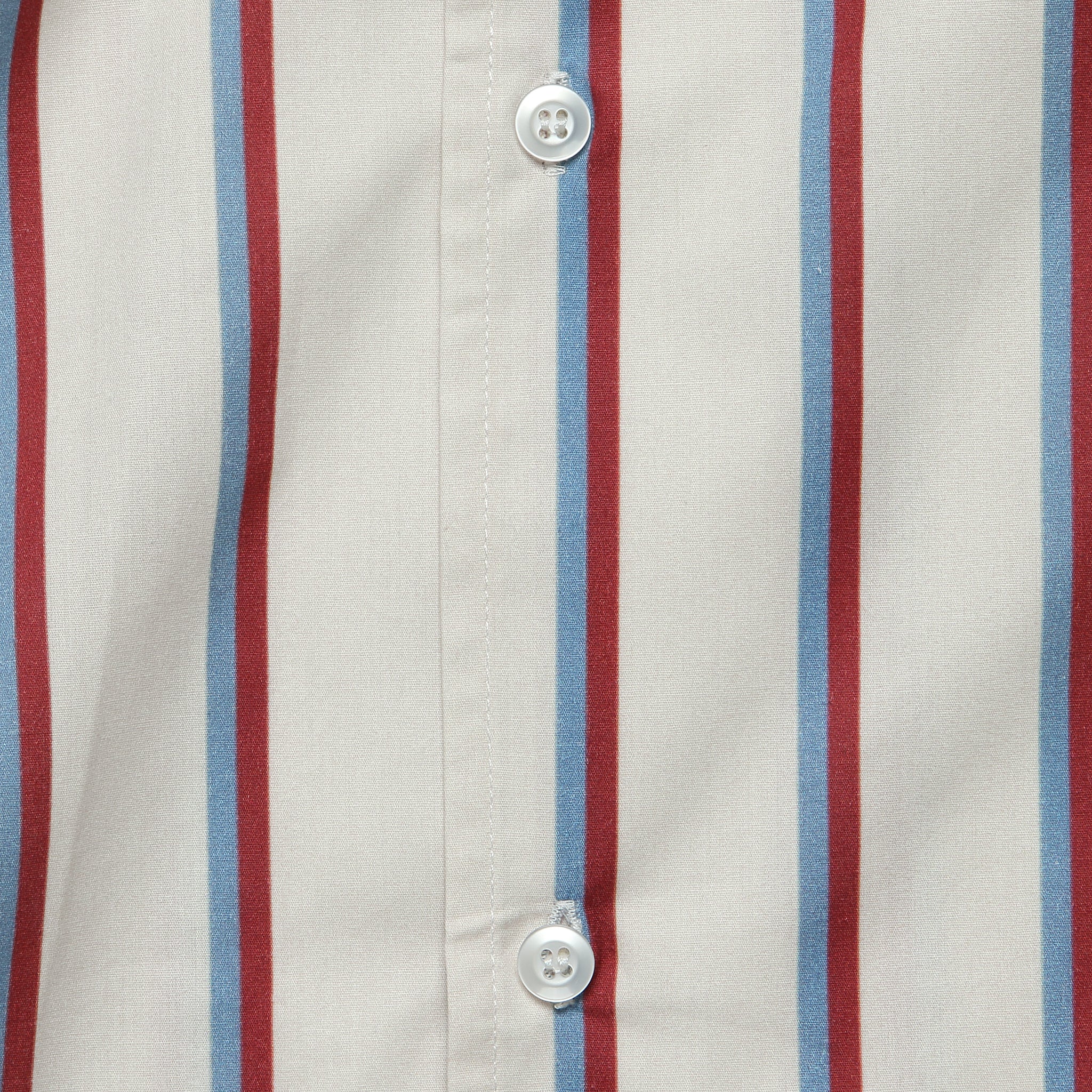 
                          Fine Stripe Camp Shirt - White/Red/Blue - Bather - STAG Provisions - Tops - S/S Woven - Stripe
                        