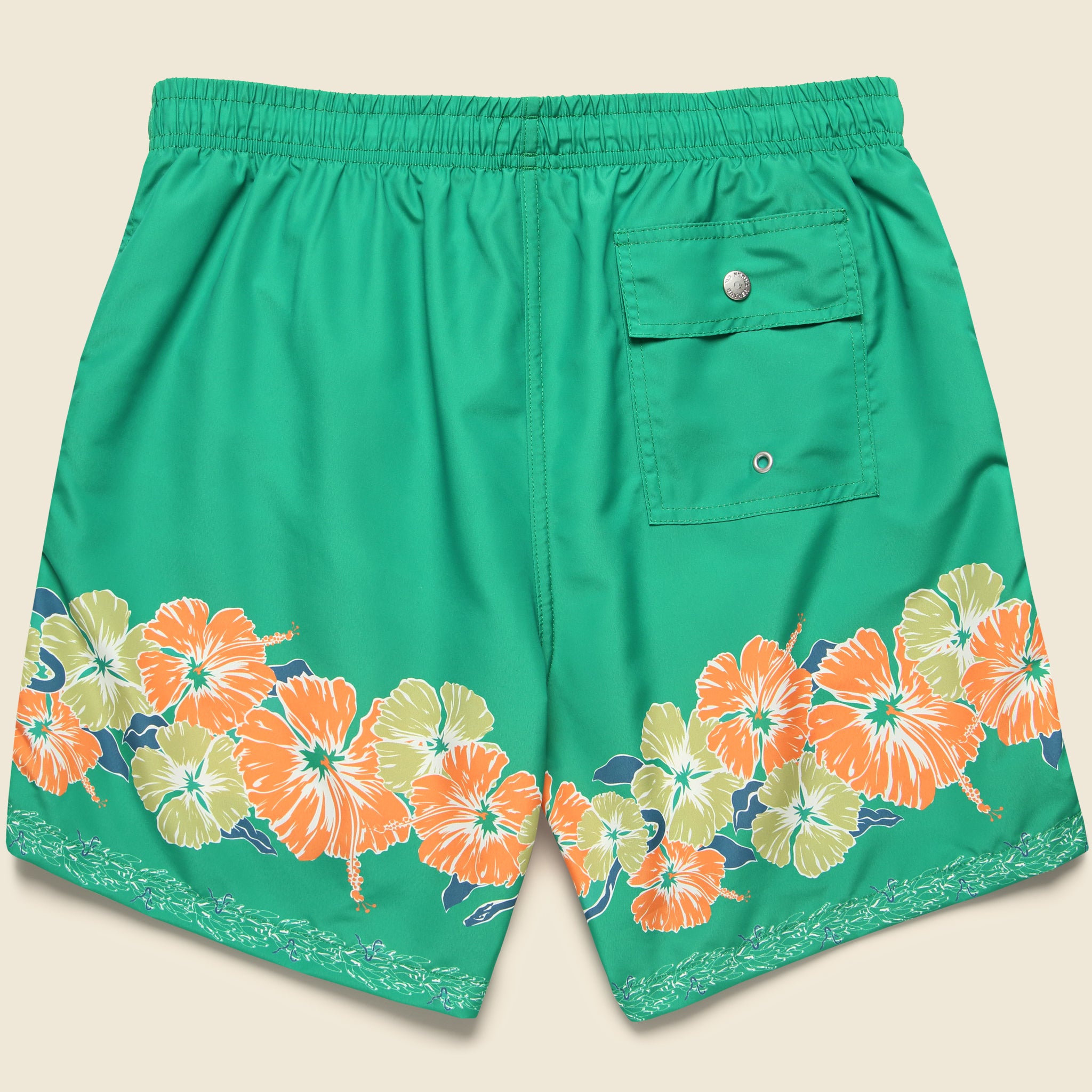 
                          Ornate Bloom Swim Trunk - Moss - Bather - STAG Provisions - Shorts - Swim
                        