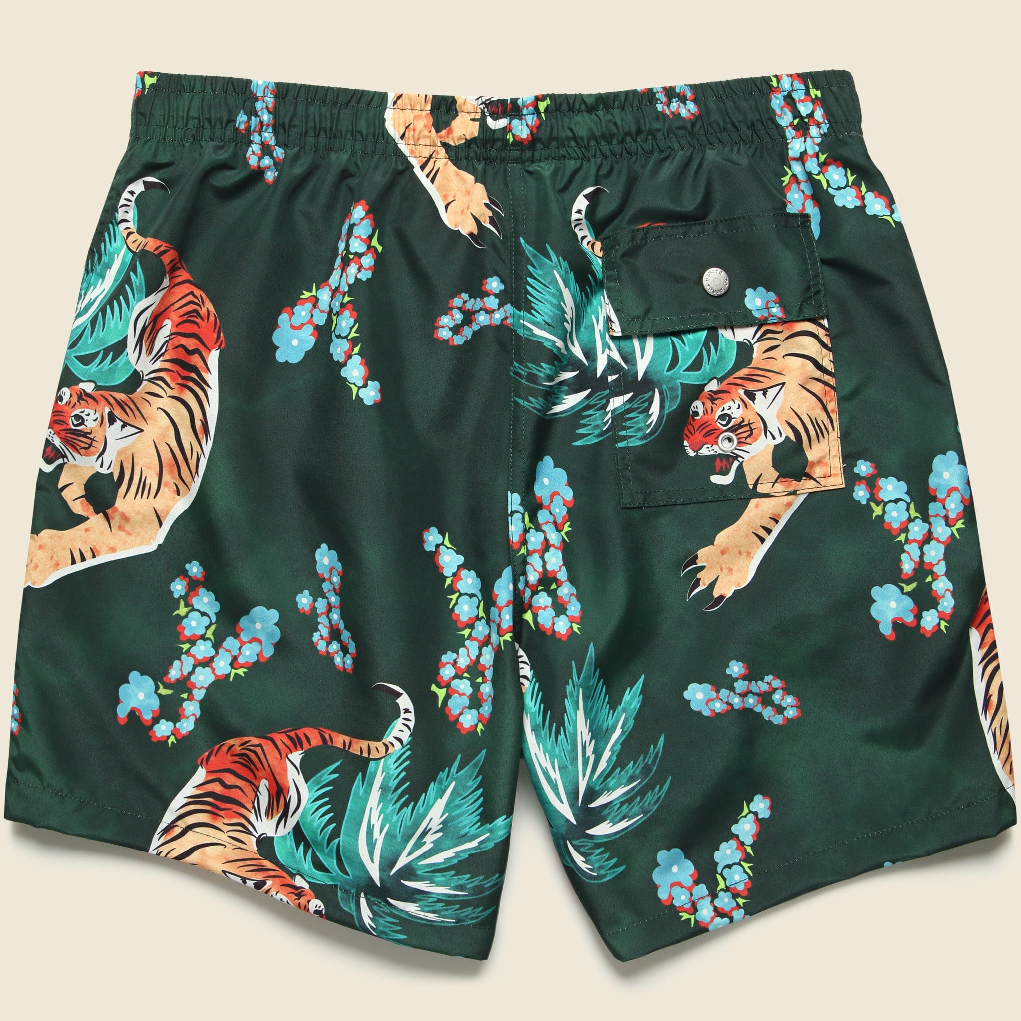 
                          Tiger Swim Trunk - Green - Bather - STAG Provisions - Shorts - Swim
                        