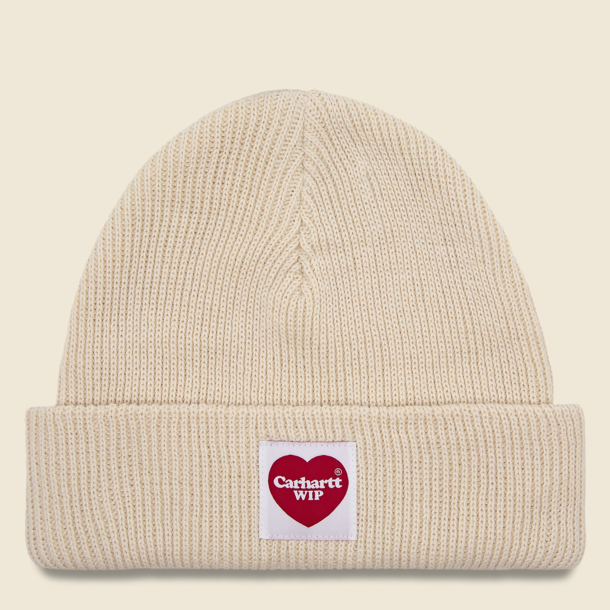 Heart Beanie - Natural - Carhartt WIP - STAG Provisions - Accessories - Hats