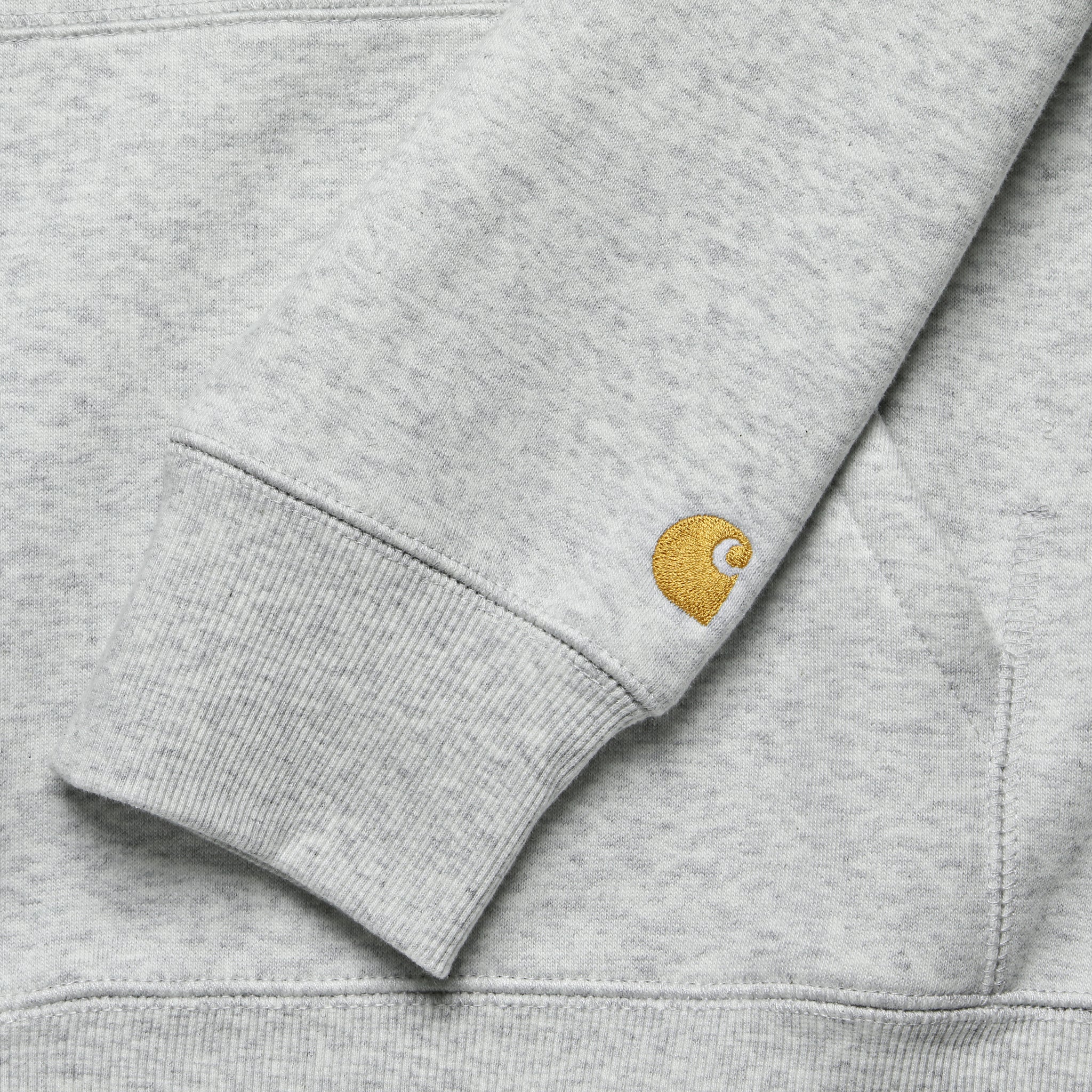 
                          Hooded Chase Sweatshirt - Ash Heather/Brown - Carhartt WIP - STAG Provisions - Tops - Fleece / Sweatshirt
                        