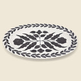 Hand Painted Floral Design Stonewater Platter - Black/Cream - Home - STAG Provisions - Home - Art & Accessories - Tray