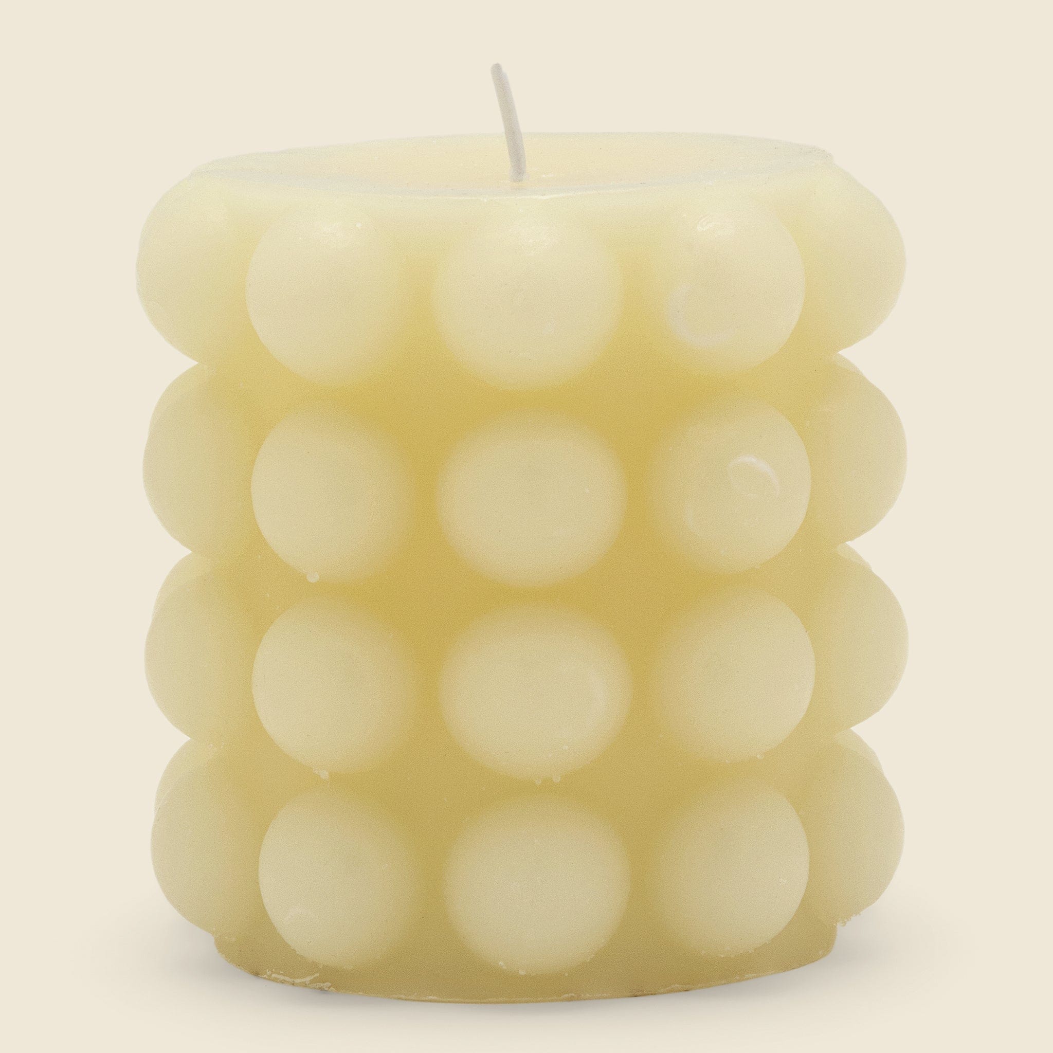 Short Hobnail Pillar Candle - Cream - Home - STAG Provisions - Home - Fragrance - Candle