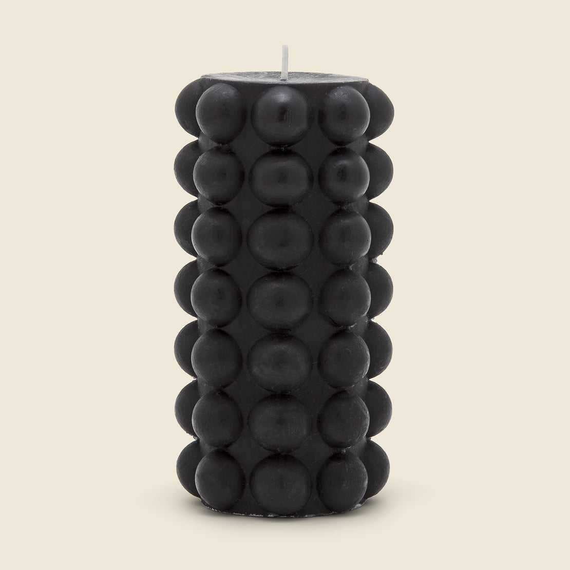 Home Tall Hobnail Pillar Candle - Black