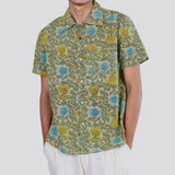 Floral Block Print Shirt - Olive - Kardo - STAG Provisions - Tops - S/S Woven - Floral