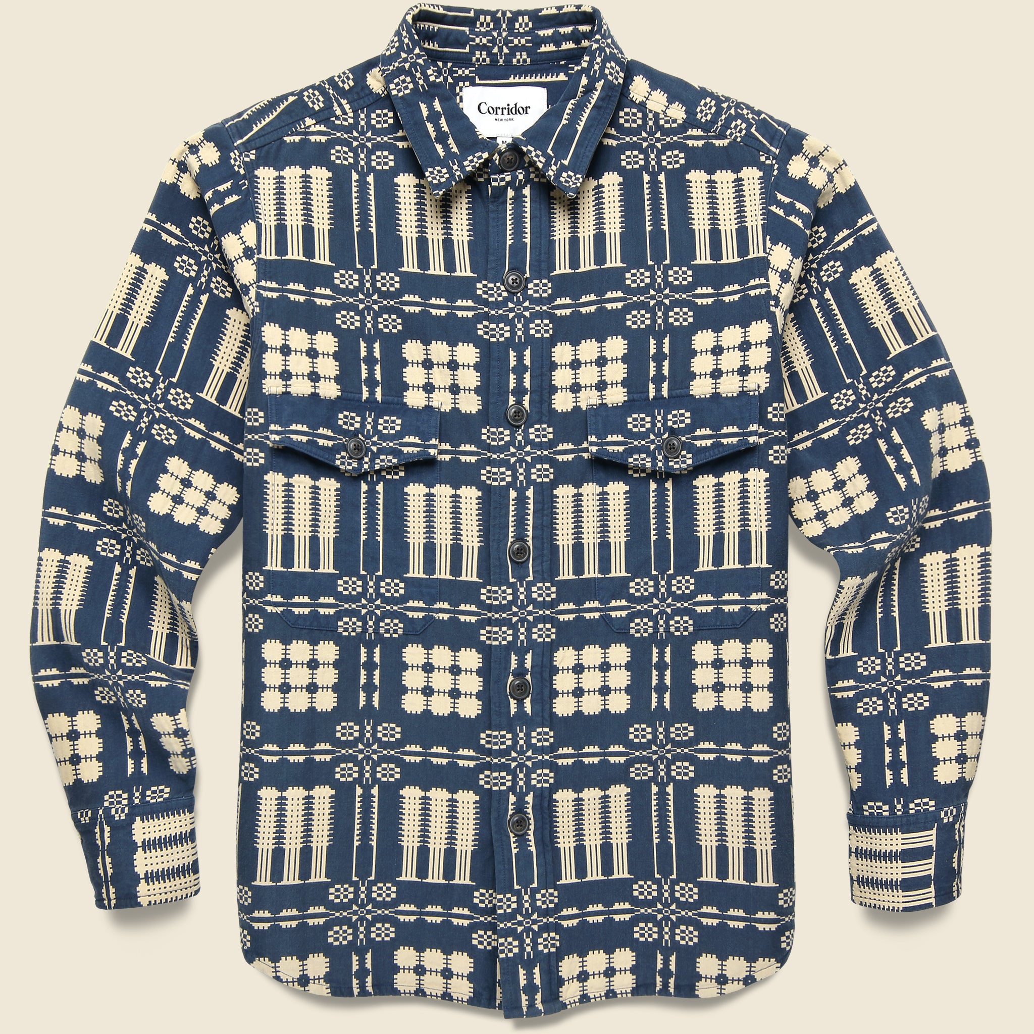 Lancaster Jacket - Navy - Corridor - STAG Provisions - Tops - L/S Woven - Overshirt