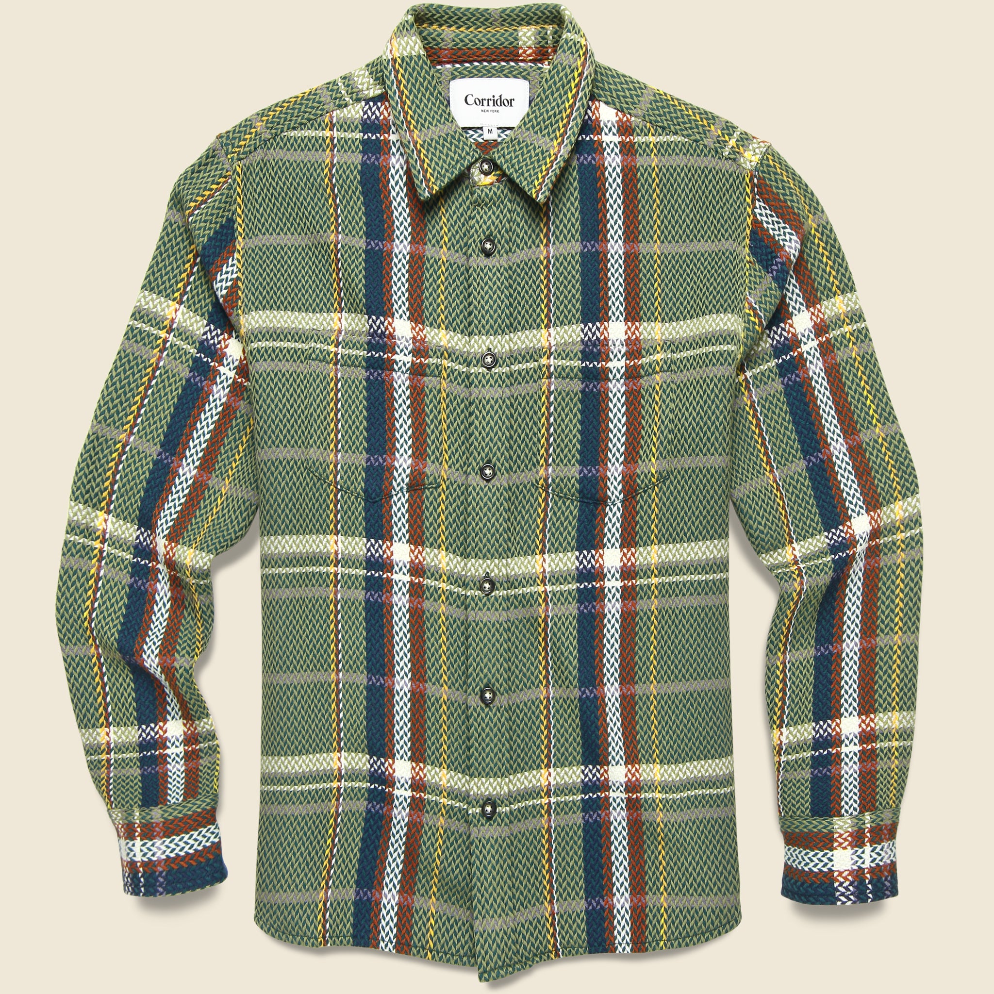 Cabin Acid Plaid Shirt - Green/Brown - Corridor - STAG Provisions - Tops - L/S Woven - Plaid