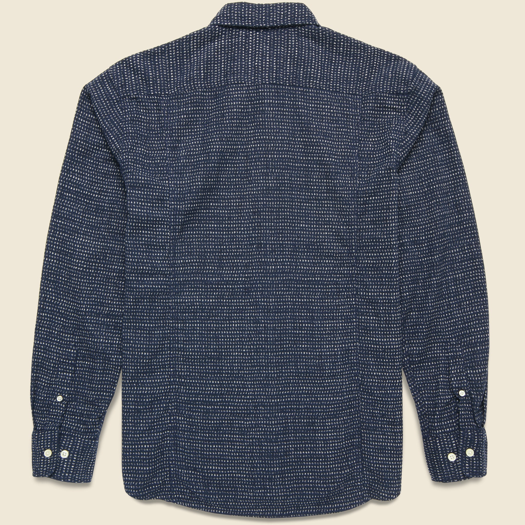 Japanese Dot Shirt - Blue/Cor Men - Corridor - STAG Provisions - Tops - L/S Woven - Other Pattern