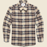 Dobby Weave Shirt - Brown - Corridor - STAG Provisions - Tops - L/S Woven - Plaid