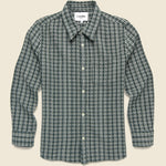 Reverse Tweed Snow Check Shirt - Green - Corridor - STAG Provisions - Tops - L/S Woven - Plaid