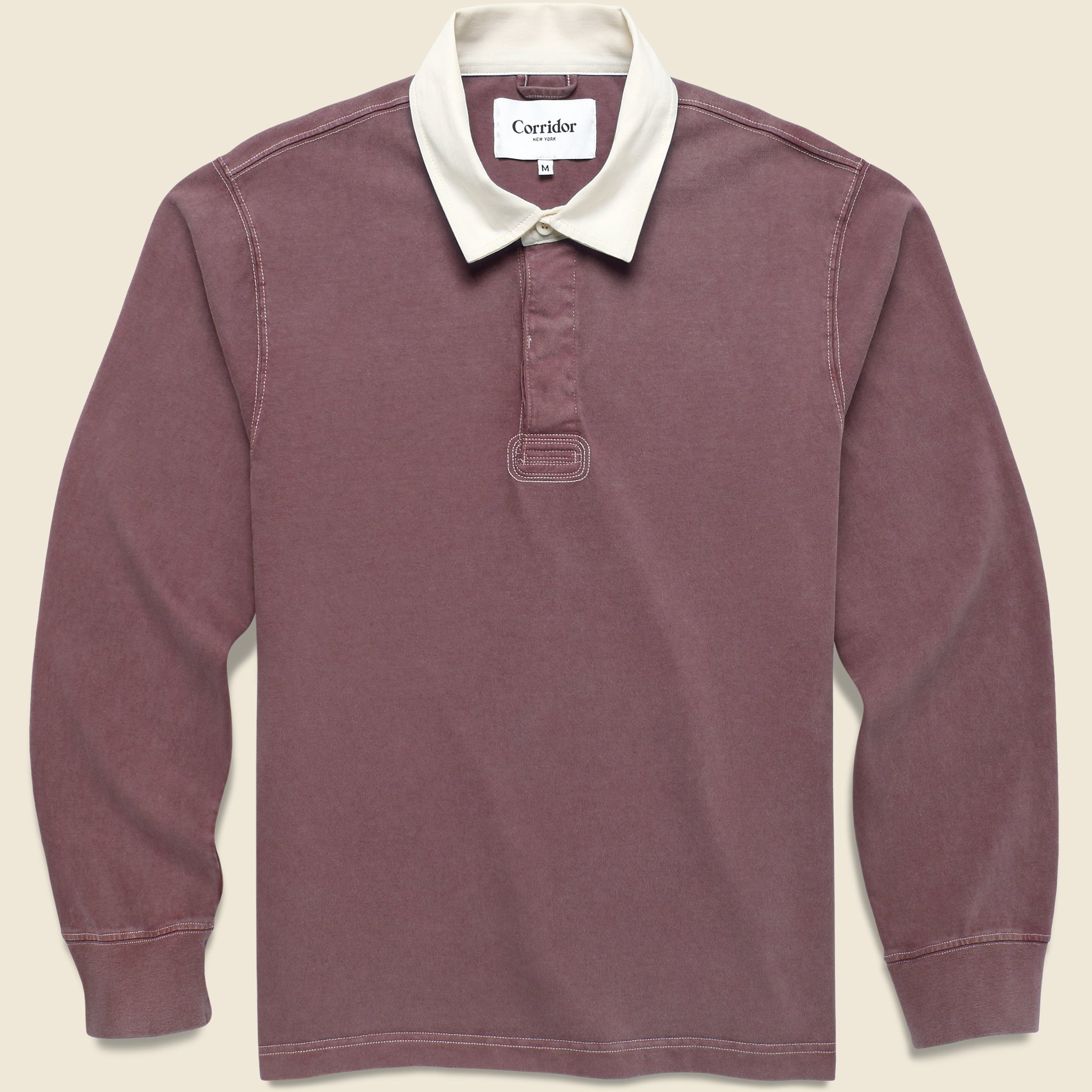 Rugby Shirt - Wine - Corridor - STAG Provisions - Tops - L/S Knit