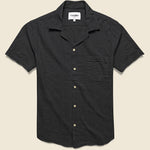 Striped Seersucker Shirt - Black - Corridor - STAG Provisions - Tops - S/S Woven - Seersucker