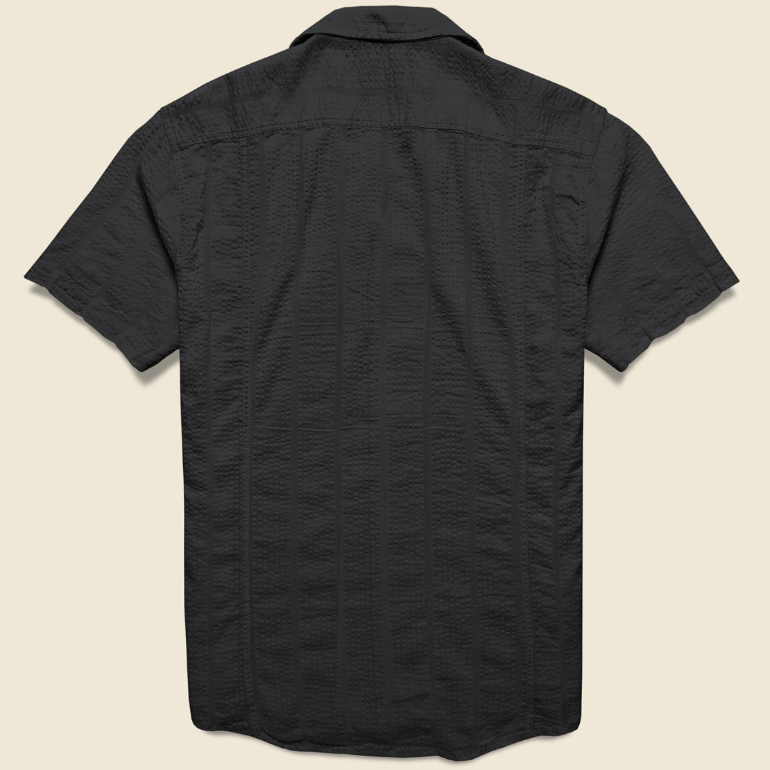 Striped Seersucker Shirt - Black - Corridor - STAG Provisions - Tops - S/S Woven - Seersucker