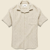 Rainbow Weave Camp Shirt - Natural - Corridor - STAG Provisions - Tops - S/S Woven - Other Pattern