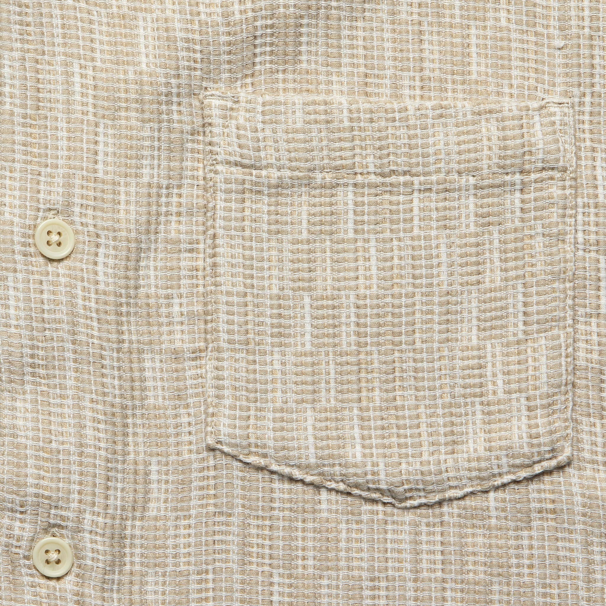Rainbow Weave Camp Shirt - Natural - Corridor - STAG Provisions - Tops - S/S Woven - Other Pattern