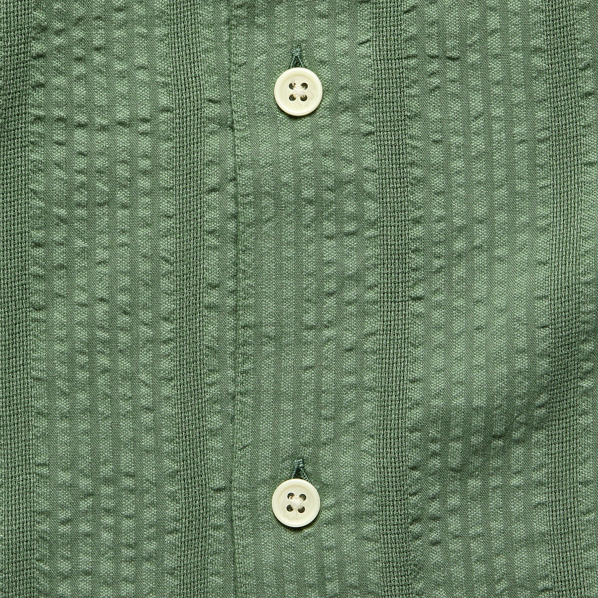 
                          Striped Seersucker Shirt - Green - Corridor - STAG Provisions - Tops - S/S Woven - Seersucker
                        