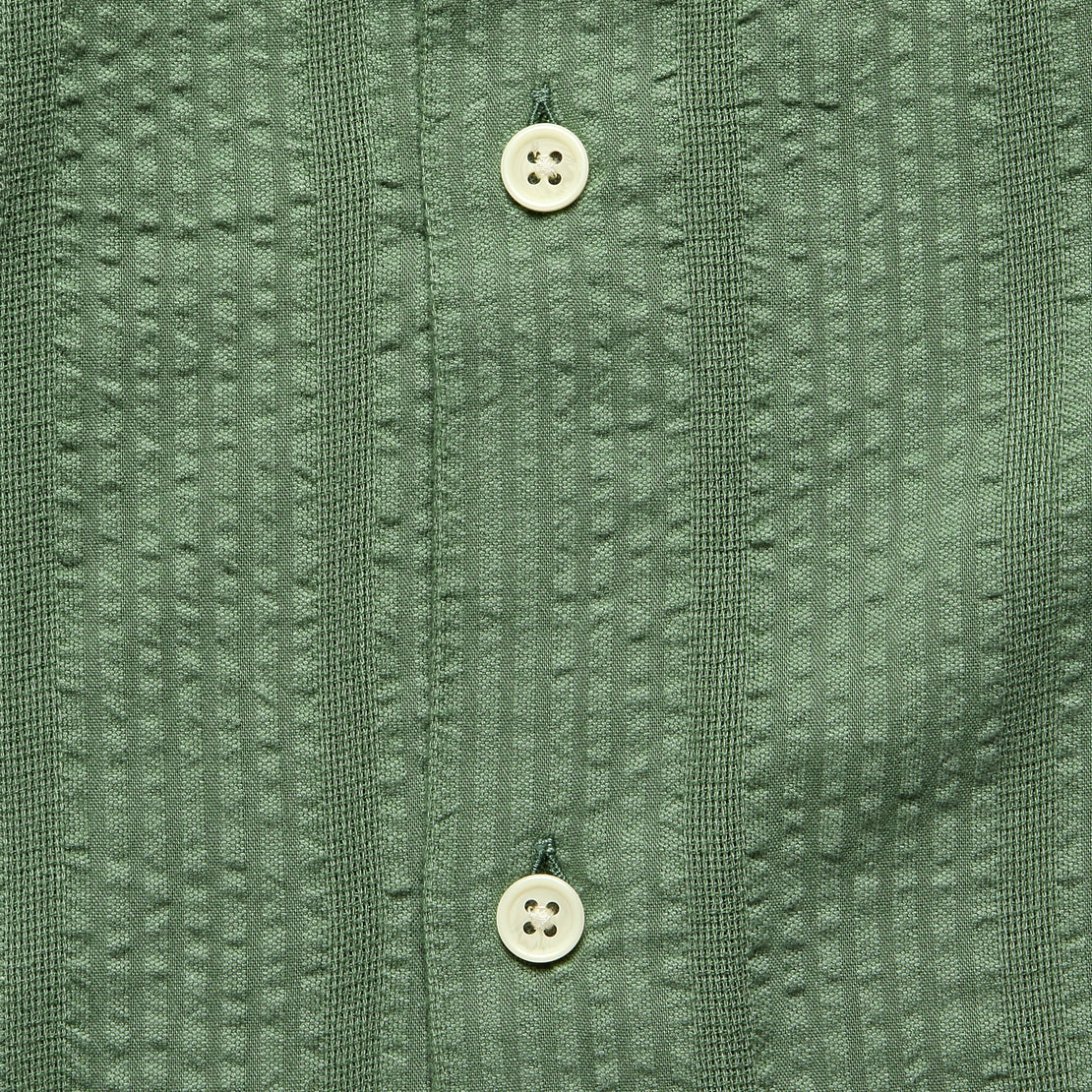 Striped Seersucker Shirt - Green - Corridor - STAG Provisions - Tops - S/S Woven - Seersucker