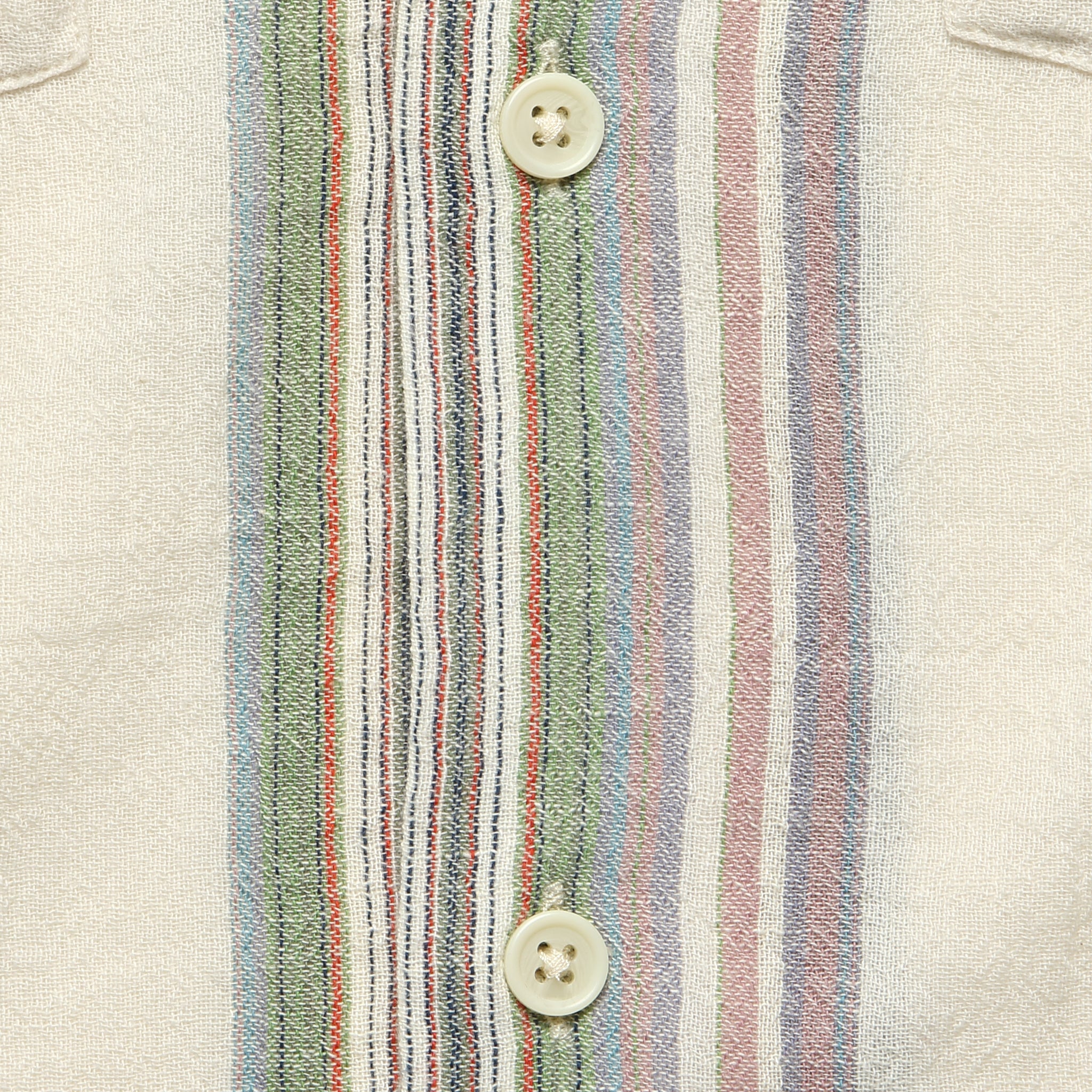 
                          Riis Camp Shirt - Natural - Corridor - STAG Provisions - Tops - S/S Woven - Stripe
                        