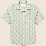 Check Jacquard Shirt - Blue - Corridor - STAG Provisions - Tops - S/S Woven - Other Pattern