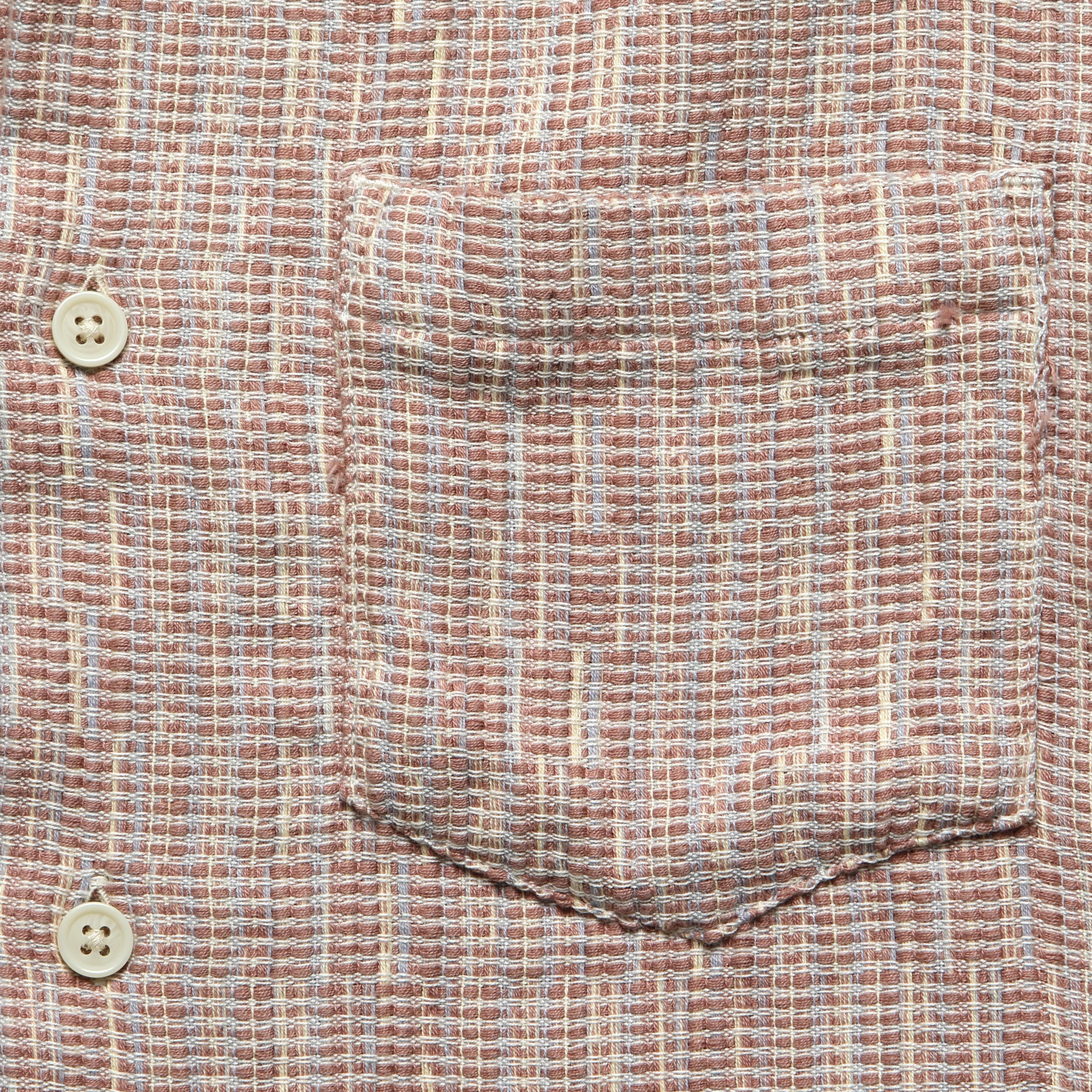 Rainbow Weave Camp Shirt - Pink - Corridor - STAG Provisions - Tops - S/S Woven - Other Pattern