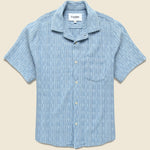 Rainbow Weave Camp Shirt - Indigo - Corridor - STAG Provisions - Tops - S/S Woven - Other Pattern