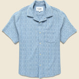 Rainbow Weave Camp Shirt - Indigo - Corridor - STAG Provisions - Tops - S/S Woven - Other Pattern