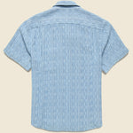 Rainbow Weave Camp Shirt - Indigo - Corridor - STAG Provisions - Tops - S/S Woven - Other Pattern
