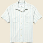 Skip Stripe Camp Shirt - Natural - Corridor - STAG Provisions - Tops - S/S Woven - Stripe