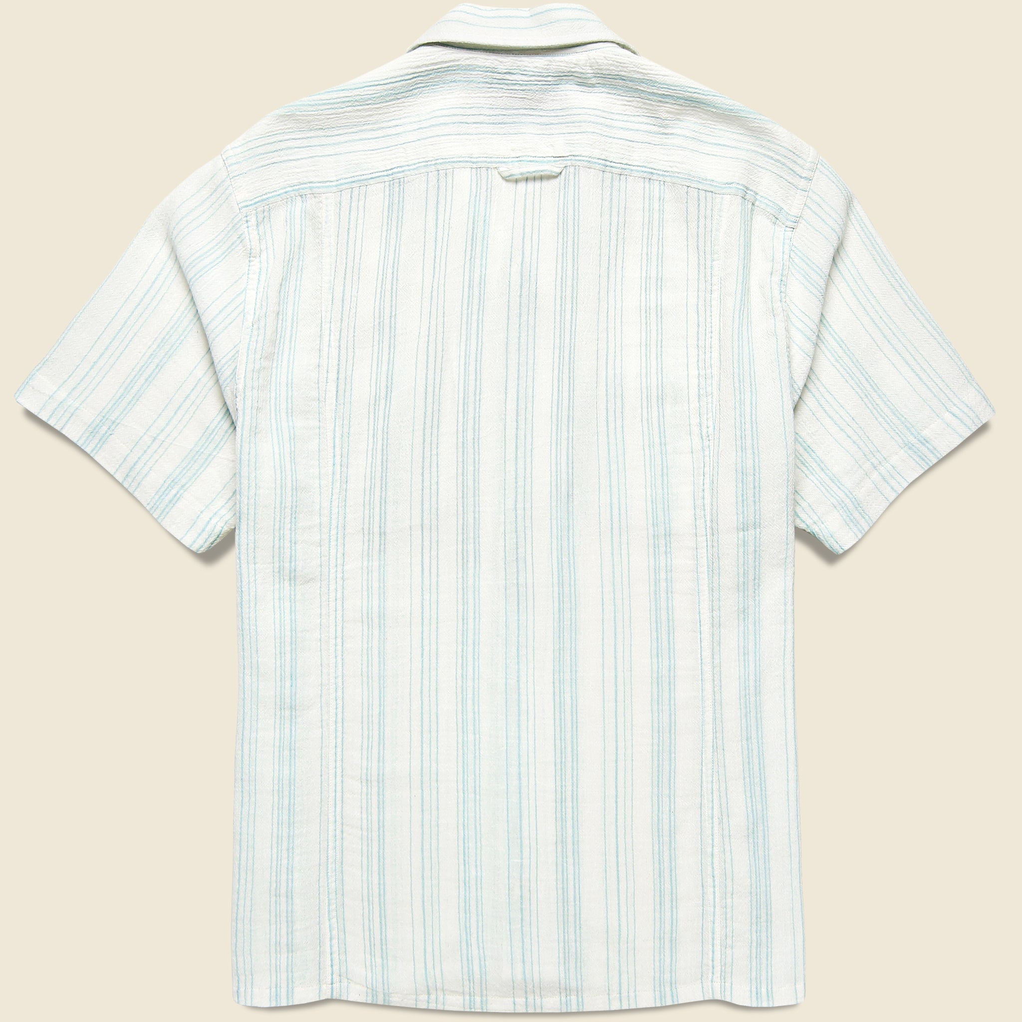 
                          Skip Stripe Camp Shirt - Natural - Corridor - STAG Provisions - Tops - S/S Woven - Stripe
                        