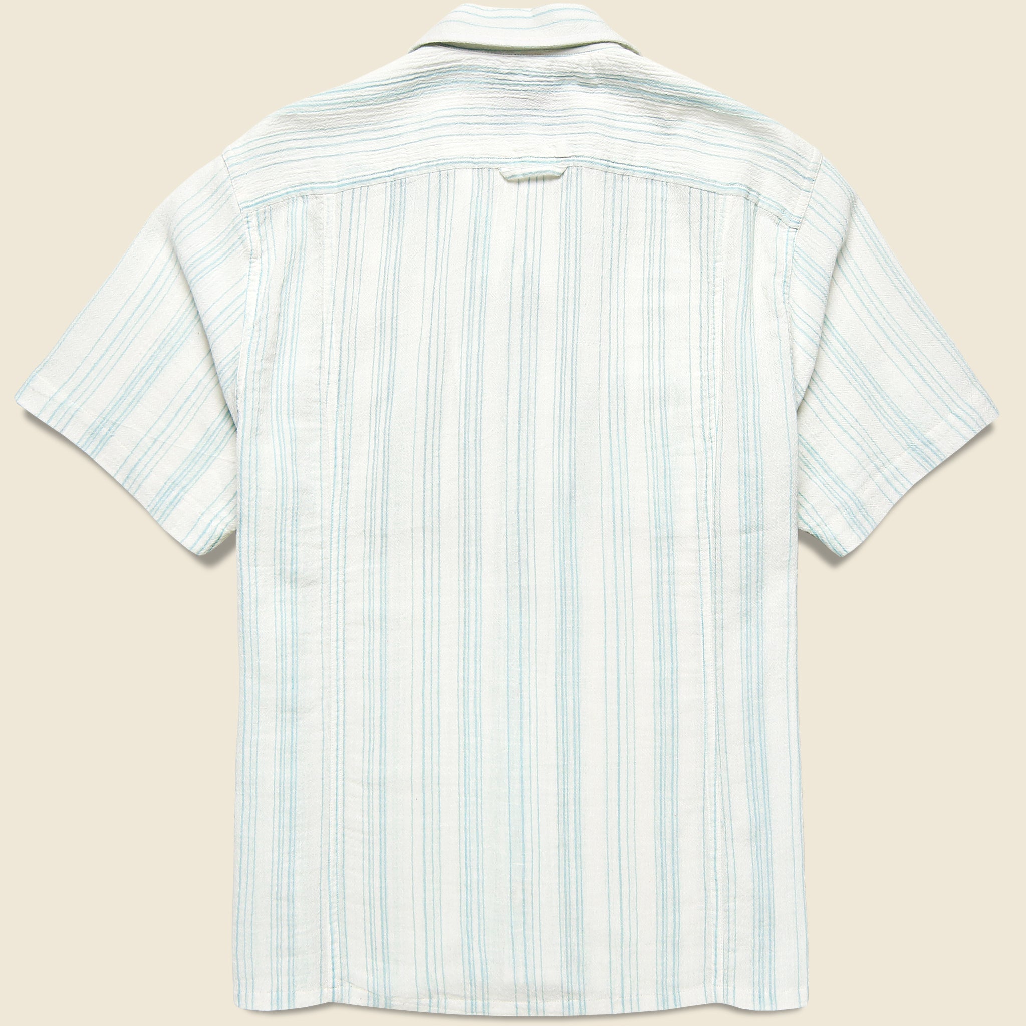 Skip Stripe Camp Shirt - Natural - Corridor - STAG Provisions - Tops - S/S Woven - Stripe