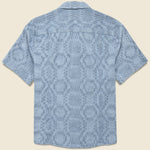 Diamond Jacquard Camp Shirt - Multi - Corridor - STAG Provisions - Tops - S/S Woven - Other Pattern