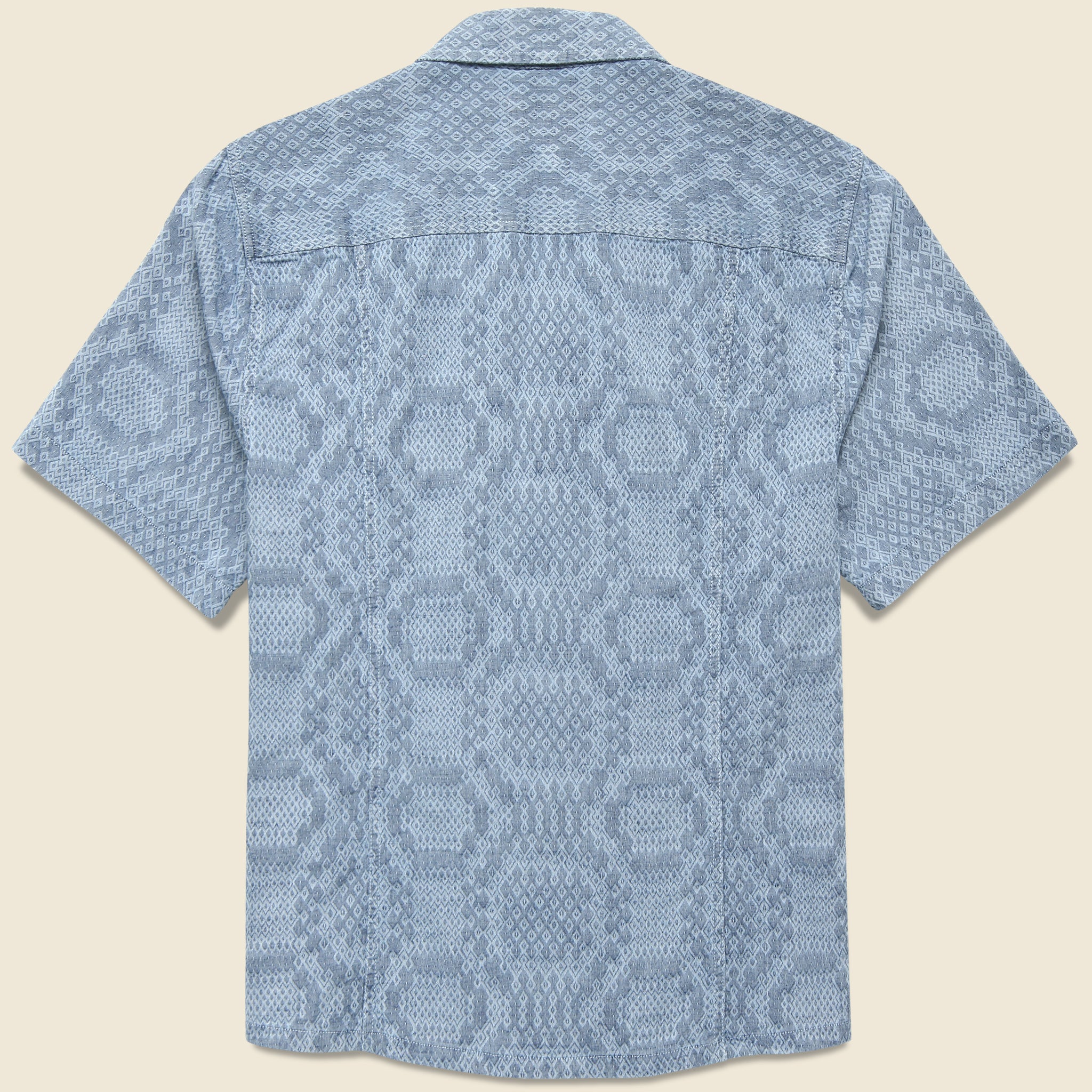 Diamond Jacquard Camp Shirt - Multi - Corridor - STAG Provisions - Tops - S/S Woven - Other Pattern
