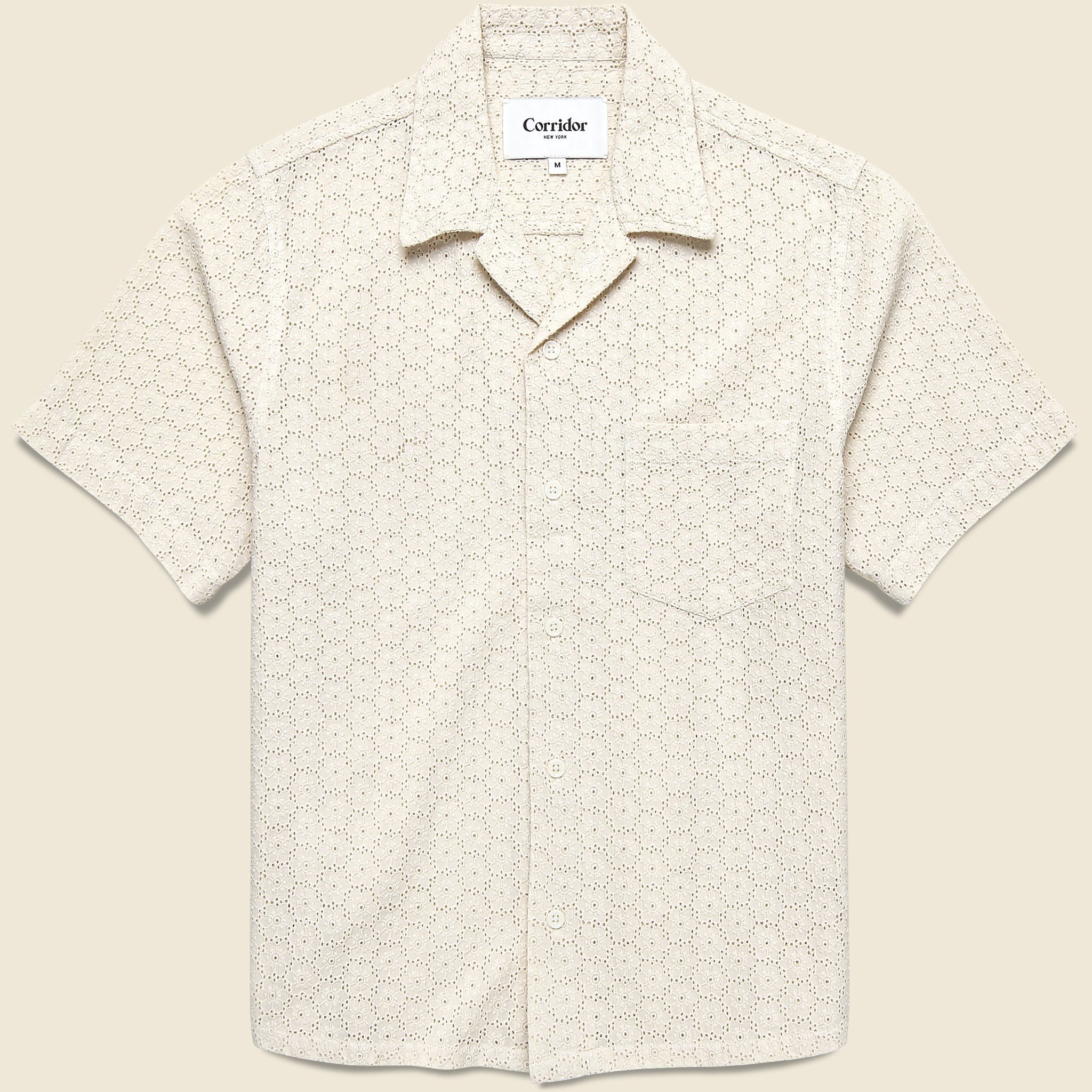 Floral Eyelet Shirt - Natural - Corridor - STAG Provisions - Tops - S/S Woven - Other Pattern