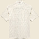 Floral Eyelet Shirt - Natural - Corridor - STAG Provisions - Tops - S/S Woven - Other Pattern