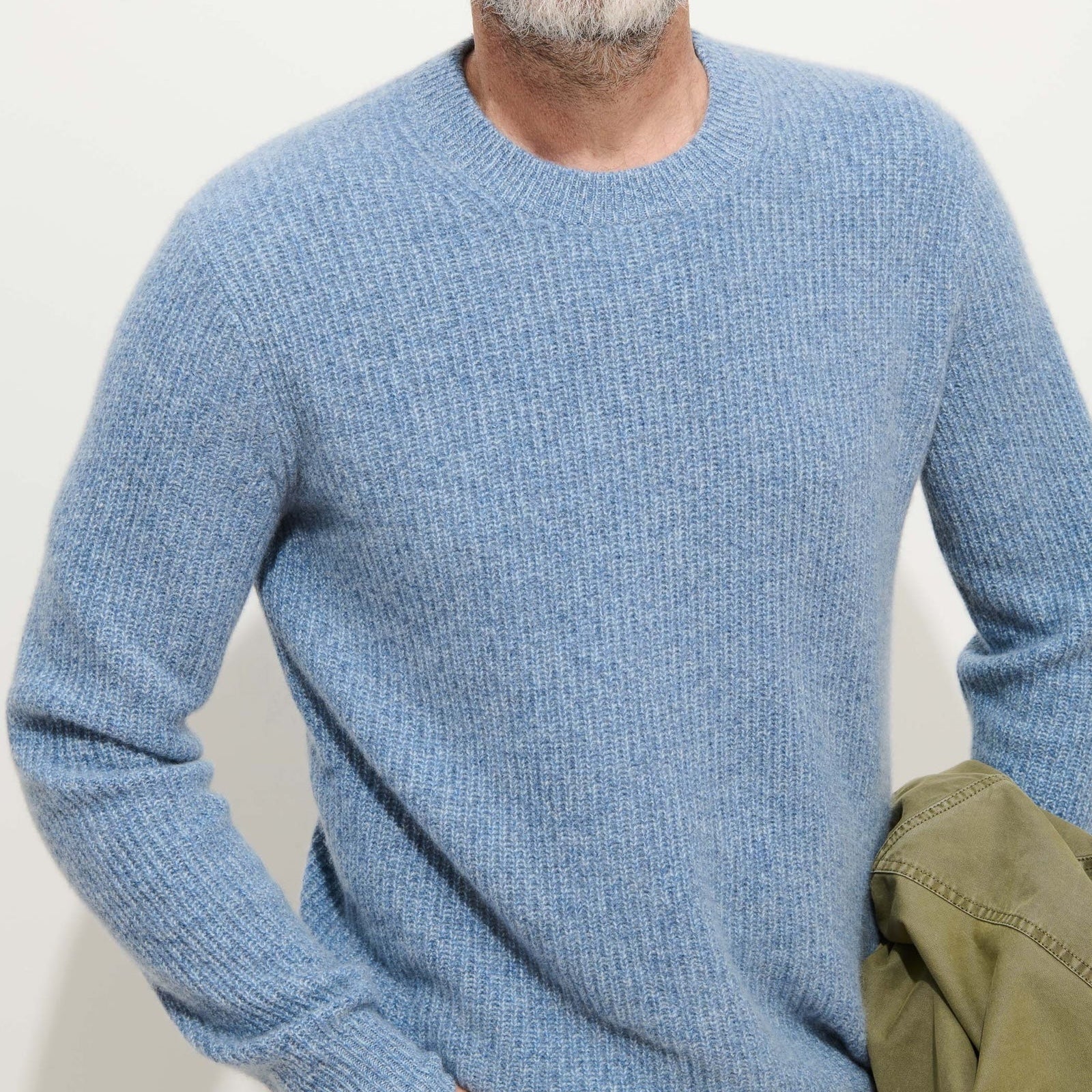 
                          Cashmere Jordan Sweater - Dusty Blue
                        