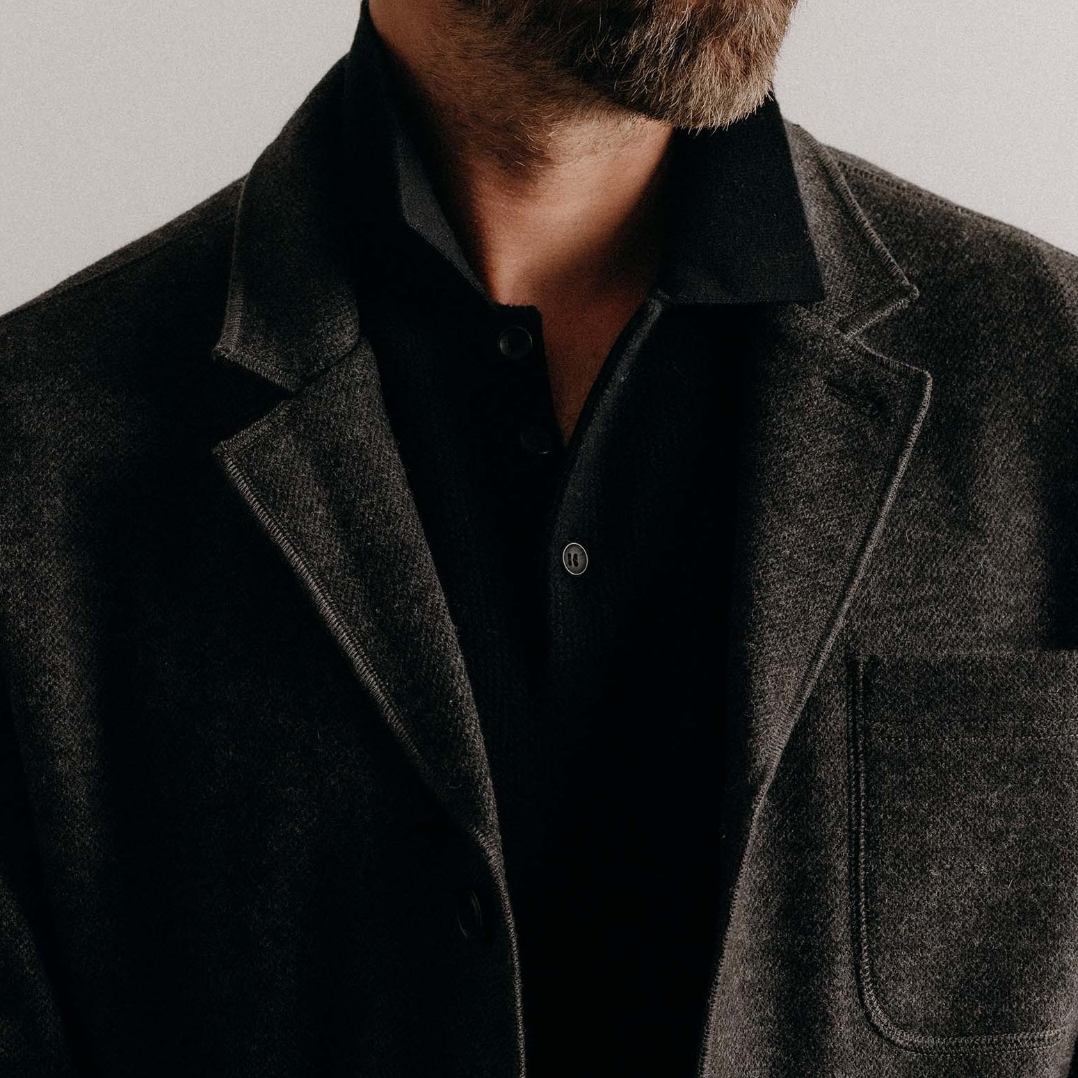 
                          Evans Blazer - Charcoal Birdseye - Taylor Stitch - STAG Provisions - Tops - Sweater
                        