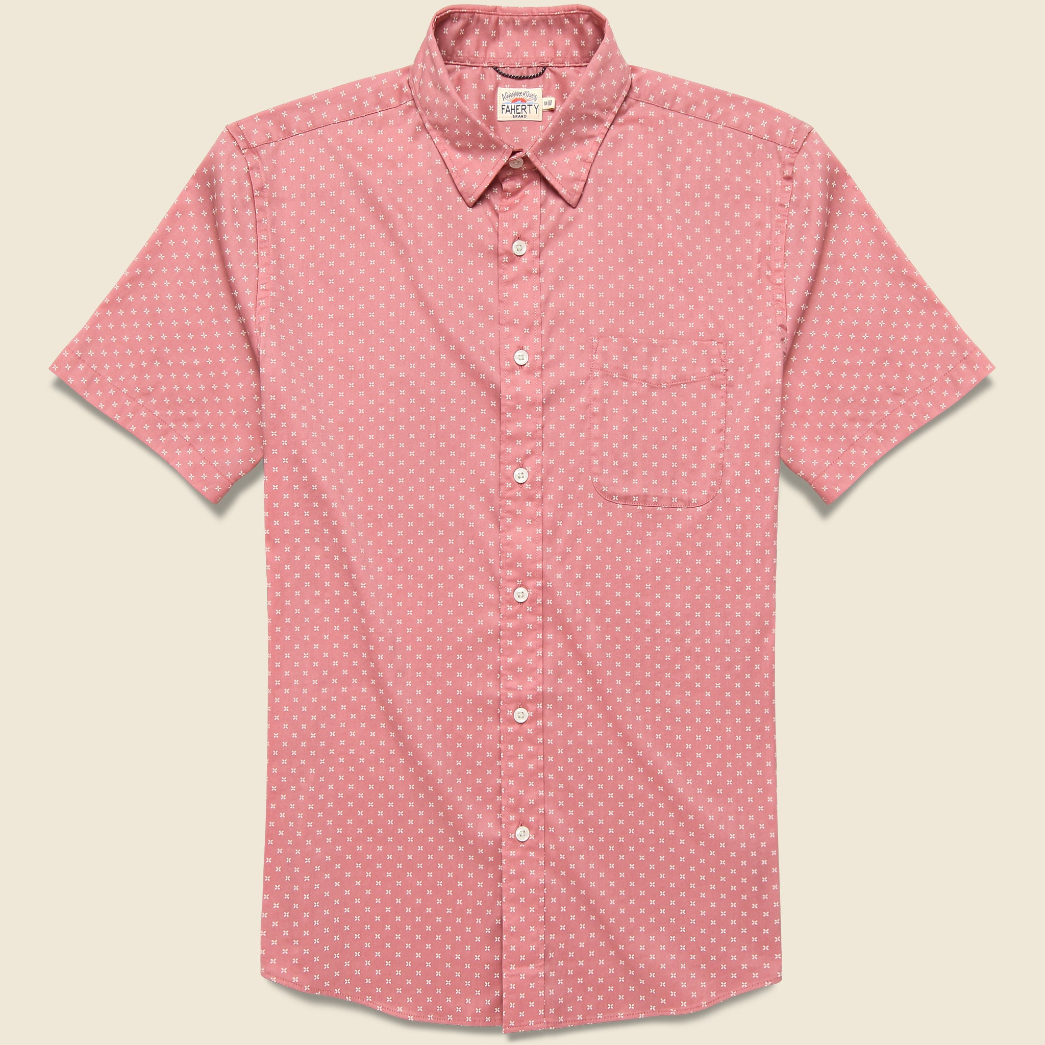 Movement Shirt - Red Cream Radius - Faherty - STAG Provisions - Tops - S/S Woven - Other Pattern