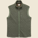 Epic Quilted Fleece Vest - Olive Melange - Faherty - STAG Provisions - Outerwear - Vest