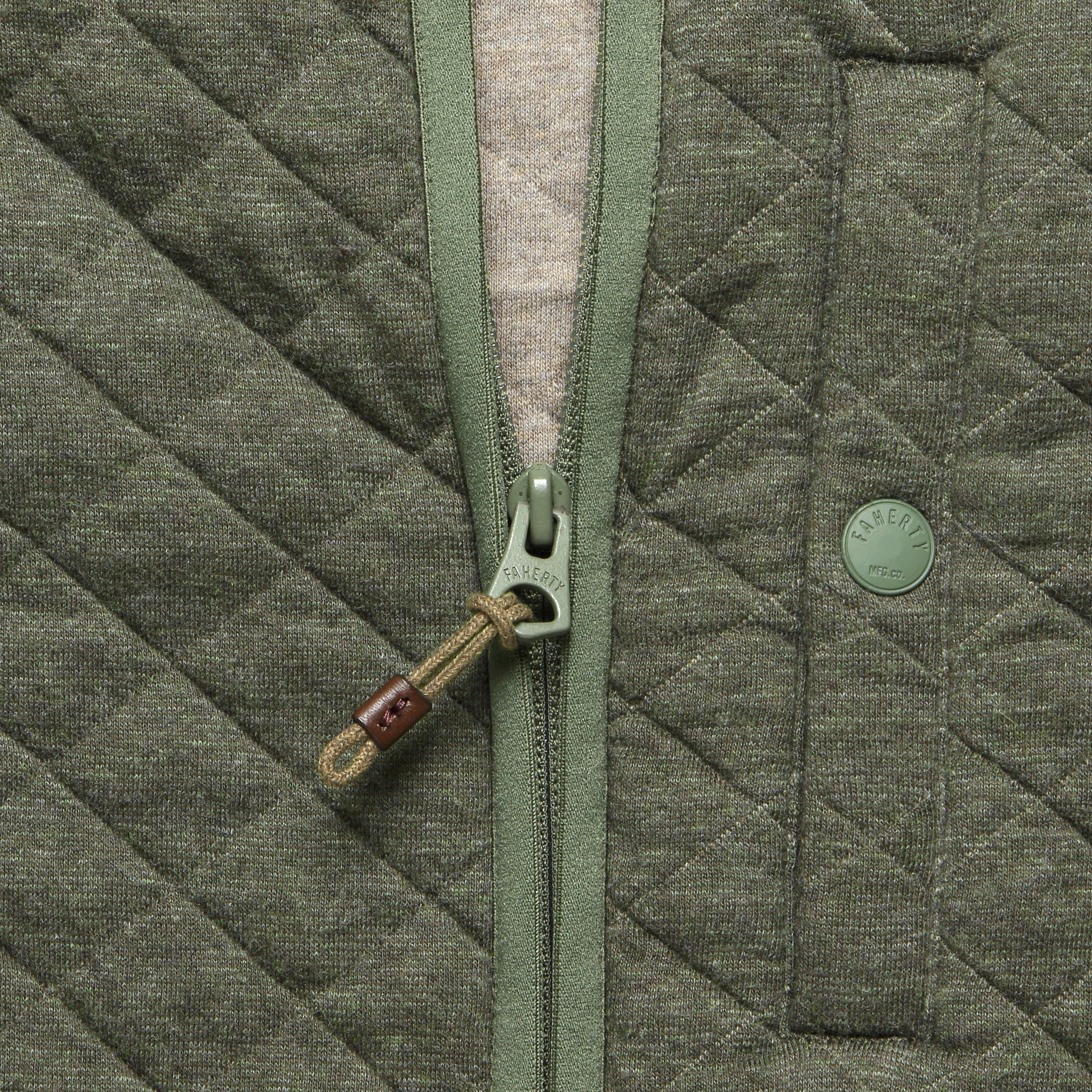 
                          Epic Quilted Fleece Vest - Olive Melange - Faherty - STAG Provisions - Outerwear - Vest
                        