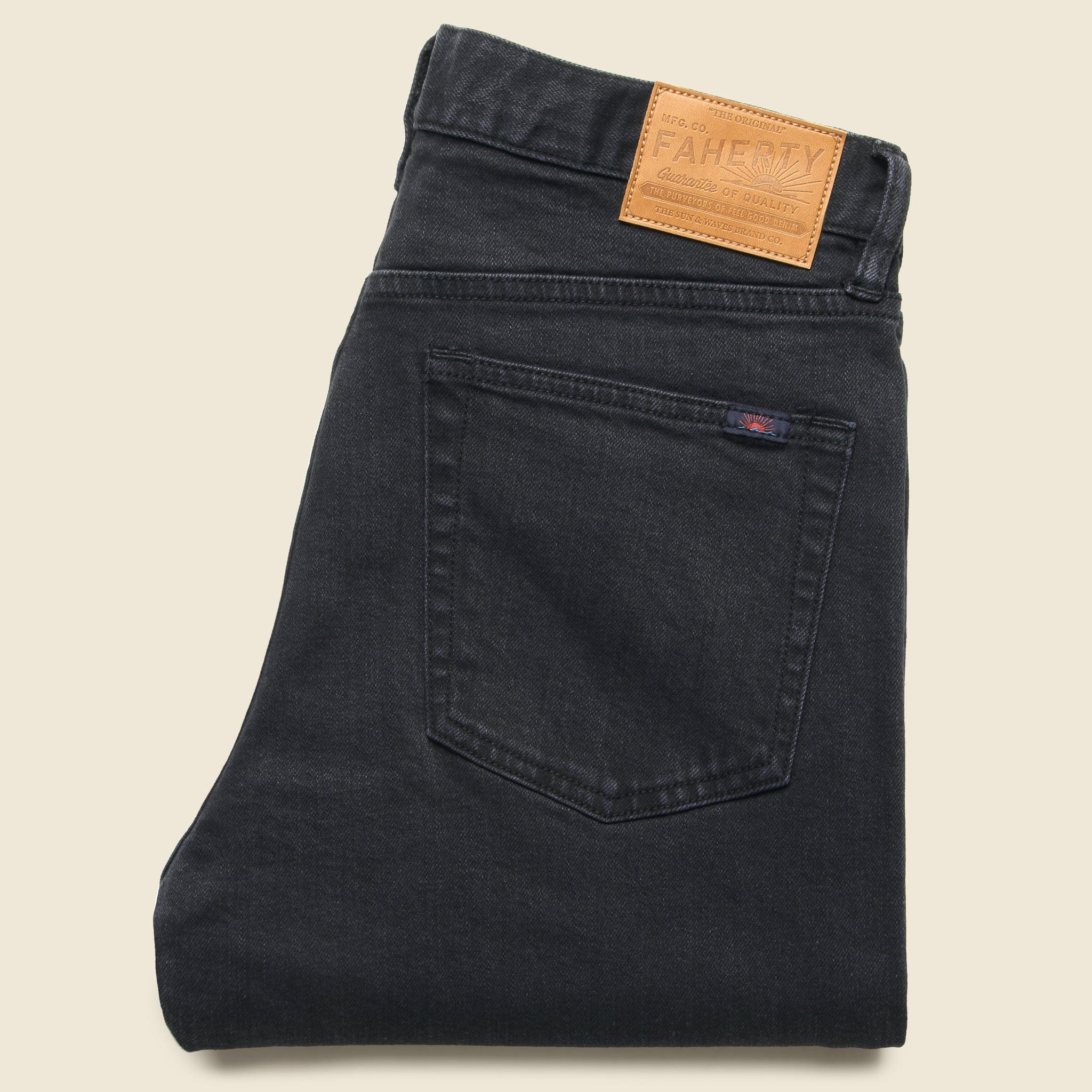 
                          Slim Straight Denim - Black Smoke Wash - Faherty - STAG Provisions - Pants - Denim
                        