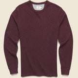 Thermal Surplus Crew - Deep Merlot Heather - Faherty - STAG Provisions - Tops - L/S Knit