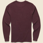 Thermal Surplus Crew - Deep Merlot Heather - Faherty - STAG Provisions - Tops - L/S Knit