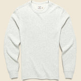 Thermal Surplus Crew - Light Dove Heather - Faherty - STAG Provisions - Tops - L/S Knit