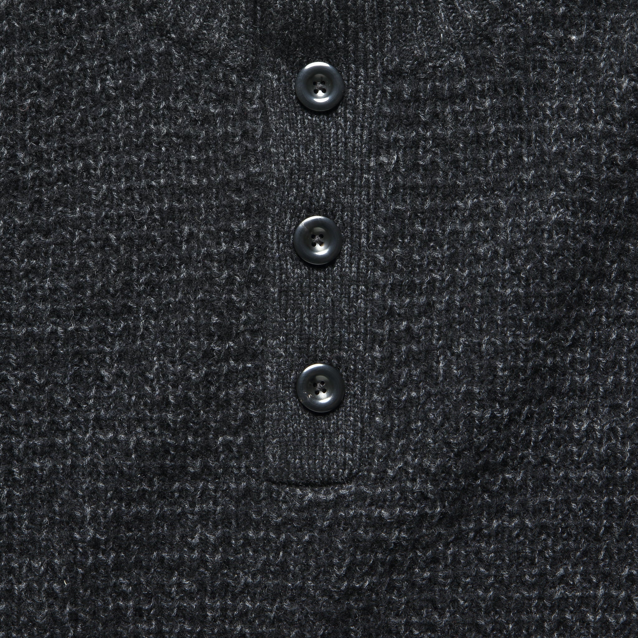 
                          Cashmere Wool Quarter Button Sweater - Black Night Melange - Faherty - STAG Provisions - Tops - Sweater
                        